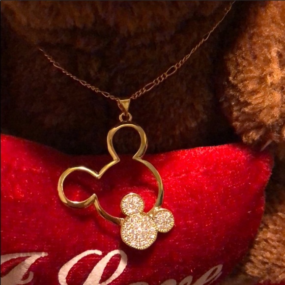 🔲18k Gold Filled Minnie  Mouse chain necklace 🔲 - Picture 4 of 4